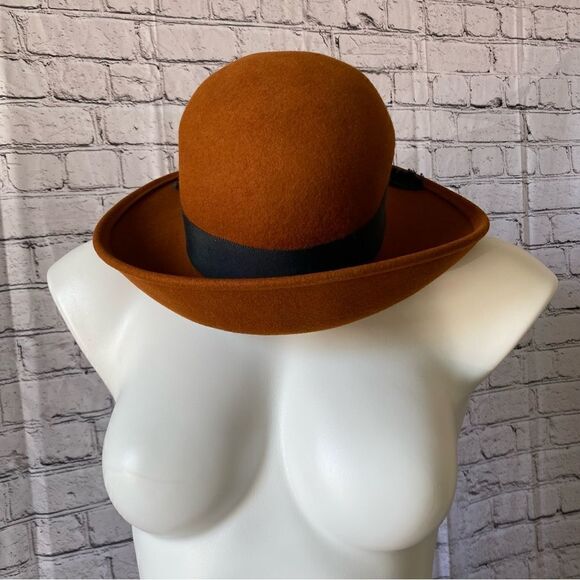 Vintage 1960’s Bollman Tina Too Wool Hat Bow Felt - Picture 6 of 10
